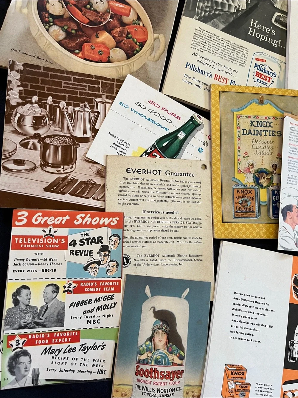 1920s~60s Lot Of 19 Recipe Booklets Cookbook Pamphlets Books Vtg MCM Advertising